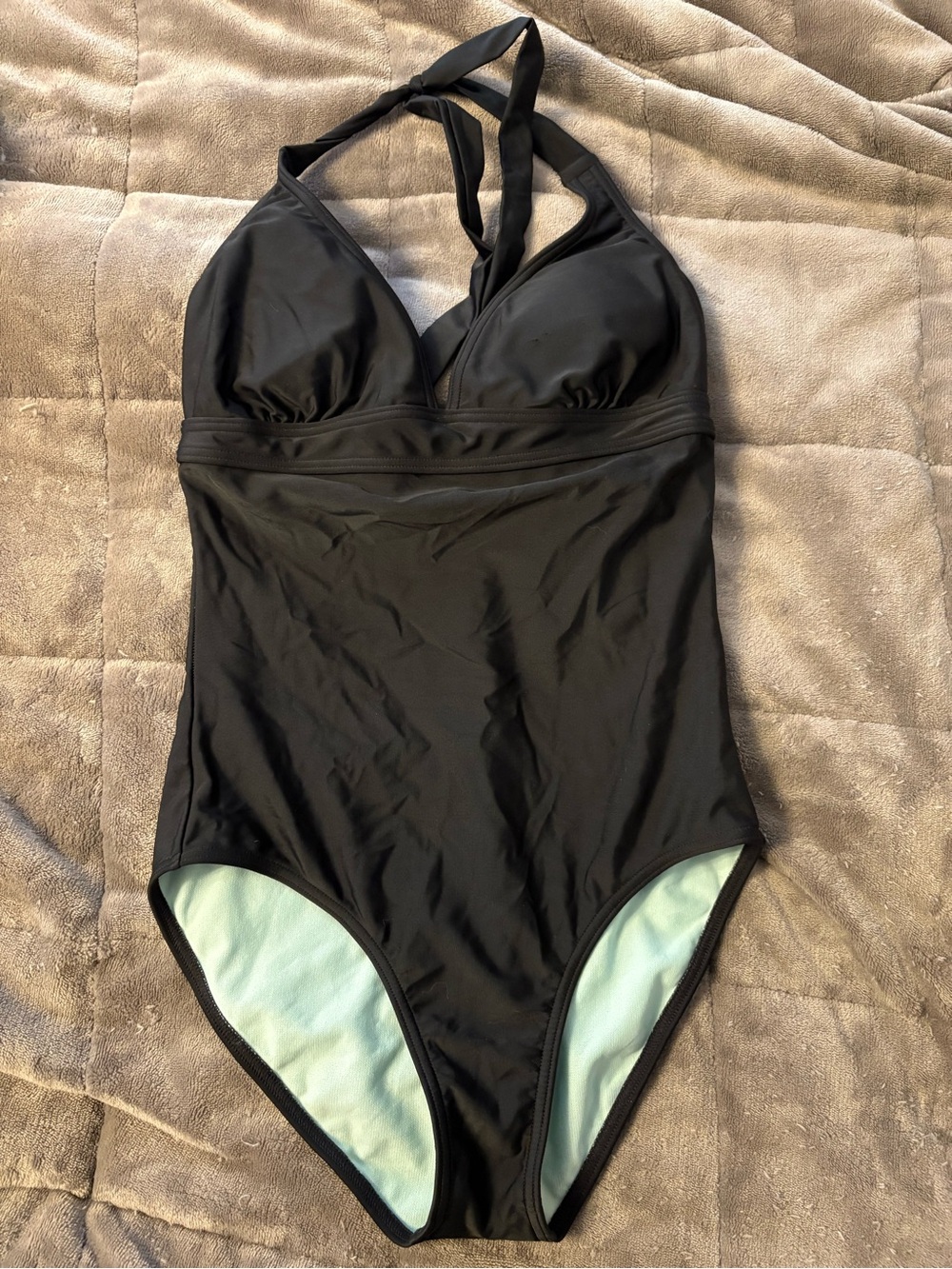 Prana Black Halter One-Piece Swimsuit